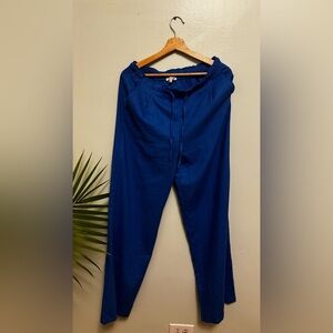 Love Tree Drawstring Chinos - Royal Blue